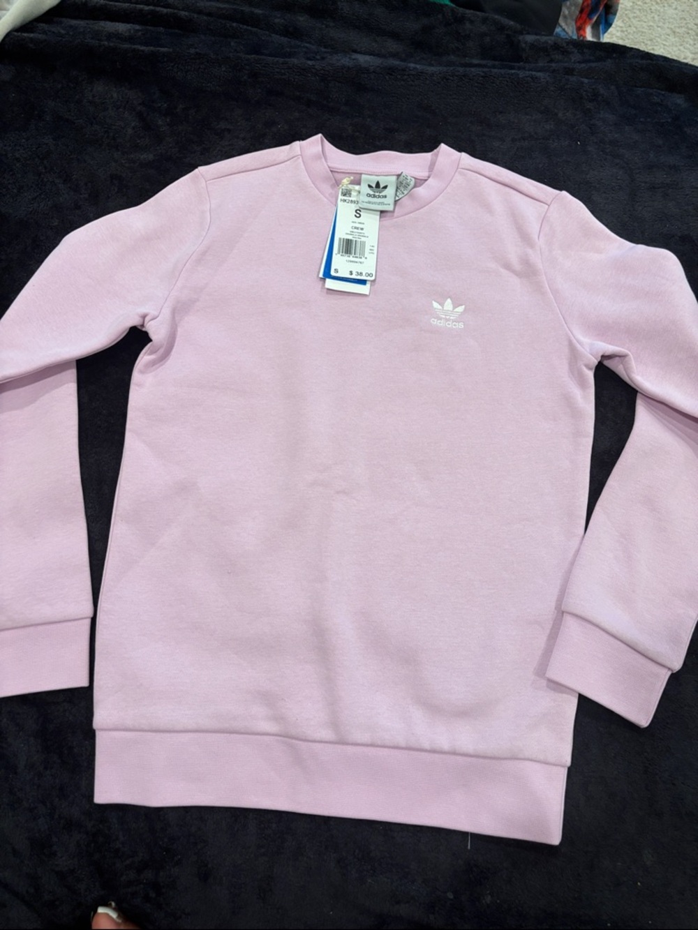 adidas Pastel Pink Trefoil Pullover Sweatshirt